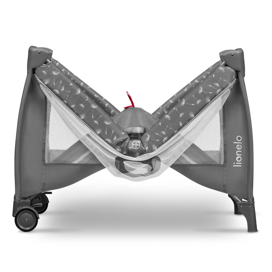 Lionelo - Utazóágy STEFI PLUS Szürke-fehér