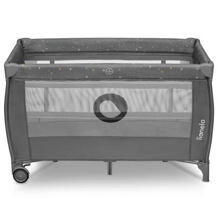 Lionelo - Utazóágy STEFI PLUS, szürke/többszínű