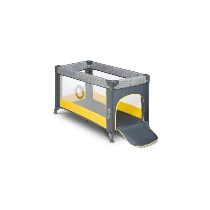 Lionelo - Utazóágy STEFI szürke/sárga