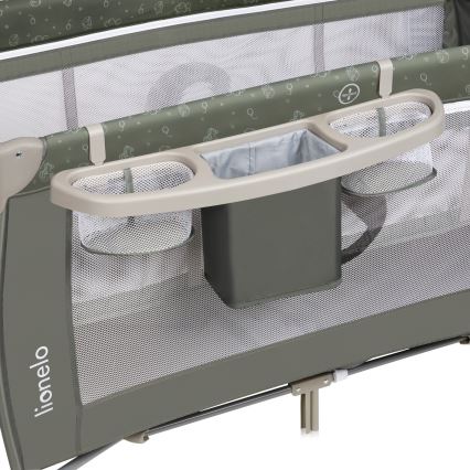 Lionelo - Utazóágy SVEN PLUS bézs-olíva