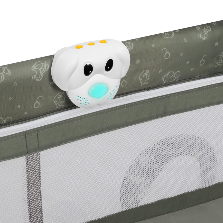 Lionelo - Utazóágy SVEN PLUS bézs-olíva