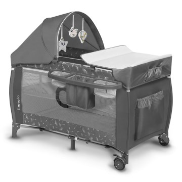 Lionelo - Utazóágy SVEN PLUS szürke