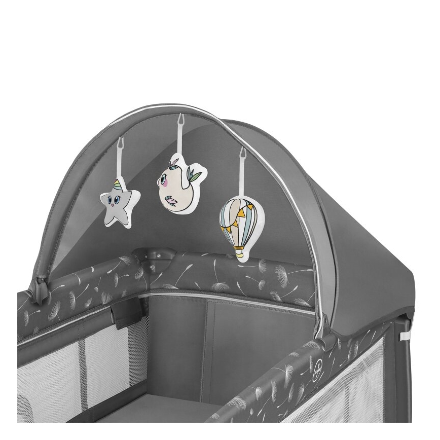 Lionelo - Utazóágy SVEN PLUS szürke