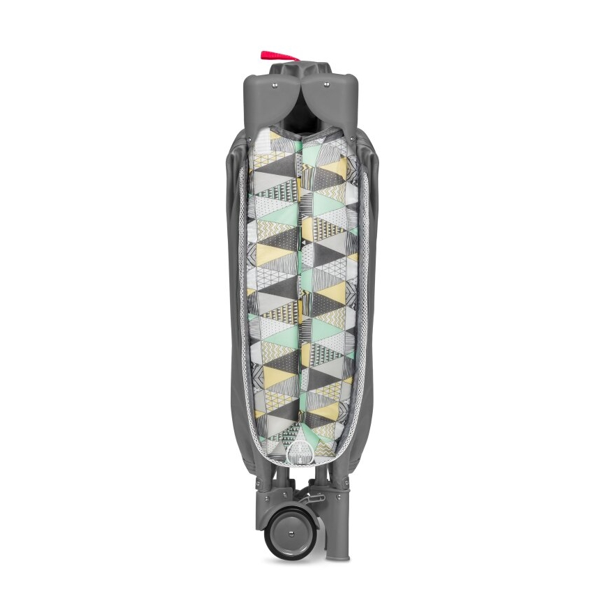 Lionelo - Utazóágy SVEN PLUS szürke/sárga