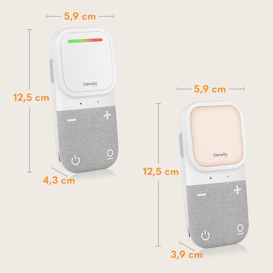 Lionelo - Vezeték nélküli, újratölthető audio bébiőr BABYLINE 2.2 5V