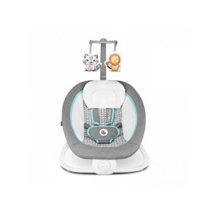 Lionelo - Vibráló babahinta dallammal PASCAL 2xAA szürke/türkiz