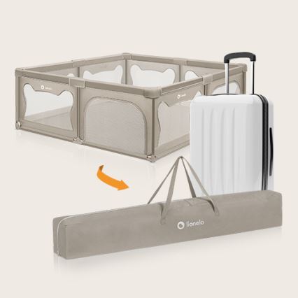 Lionelo - WILLOW XL bézs játszókeret