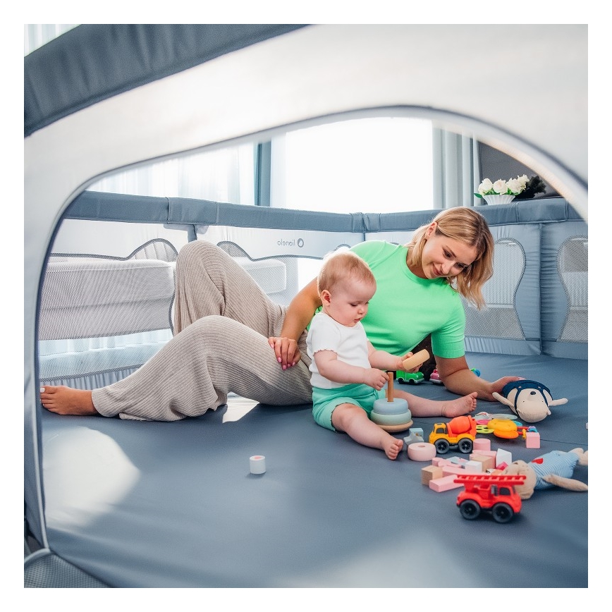 Lionelo - WILLOW XL játszókeret, szürke