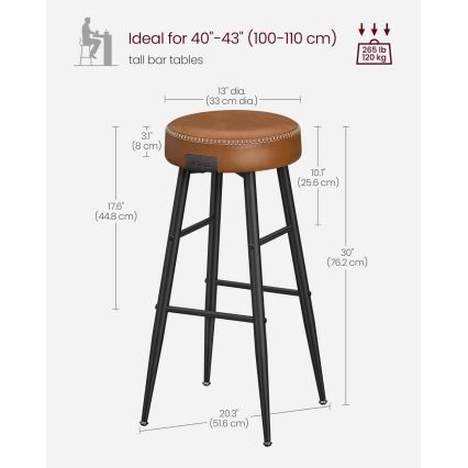 LIOR bárszék barna/fekete