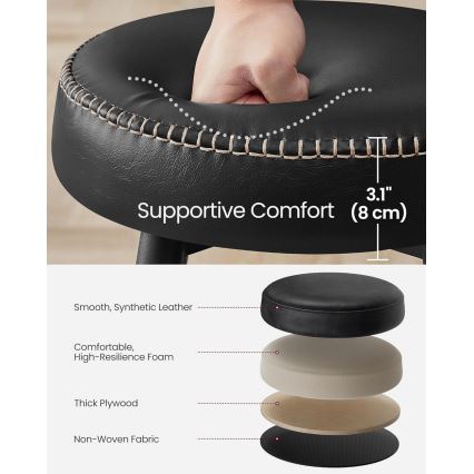 LIOR fekete bárszék