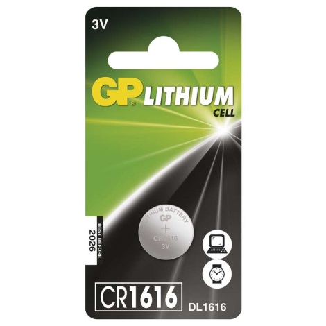 Lítium gombelem CR1616 GP LITHIUM 3V/55 mAh