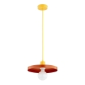 LITO zsinóros függőlámpa 1xE27/15W/230V réz/sárga