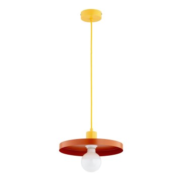 LITO zsinóros függőlámpa 1xE27/15W/230V réz/sárga