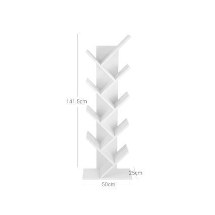 LIVARO fehér könyvespolc