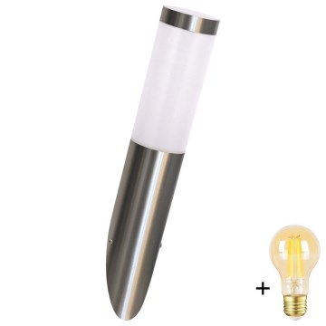 LIVIA LED-es dimmelhető kültéri fali lámpa 1xE27/6W/230V 2700-6500K Wi-Fi IP44 ezüstszínű