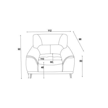 LIVORNO fotel szürke