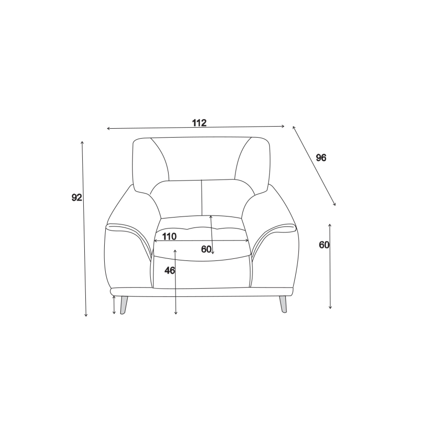 LIVORNO fotel szürke