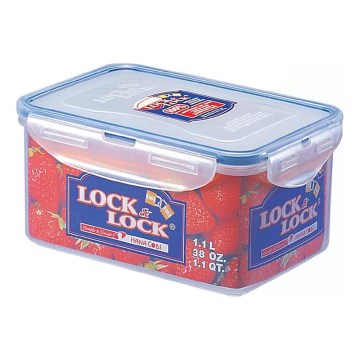 LOCK élelmiszertároló doboz, 1,1 l, kék/átlátszó
