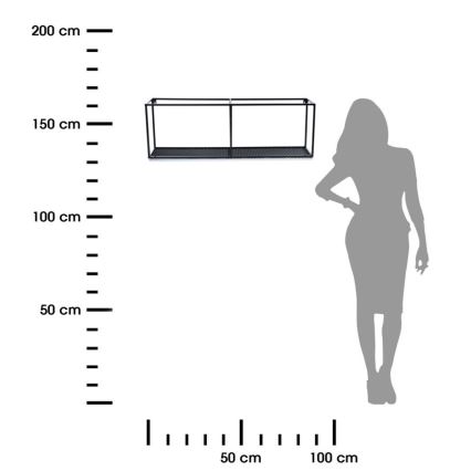Fali polc LOFT 30x90 cm