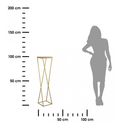 Virágállvány LOFT 100x24 cm aranybarna/barnás