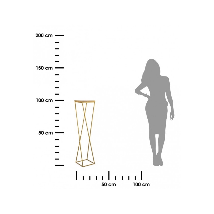 Virágállvány LOFT 100x24 cm aranybarna/barnás