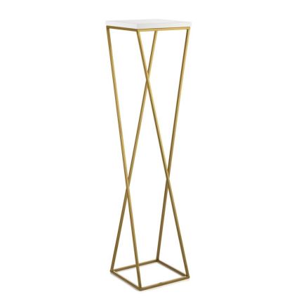 Virágállvány LOFT 100x24 cm arany/fehér