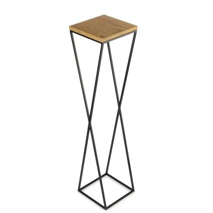 Virágállvány LOFT 100x24 cm fekete/barna