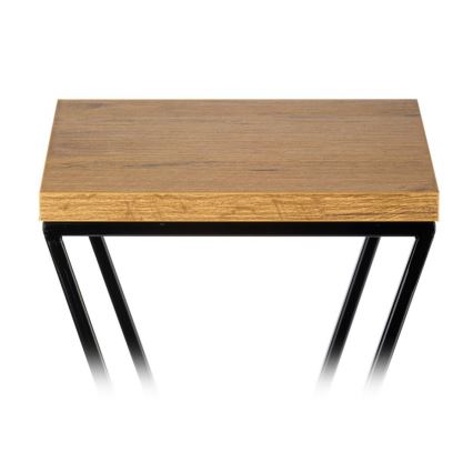 Virágállvány LOFT 100x24 cm fekete/barna