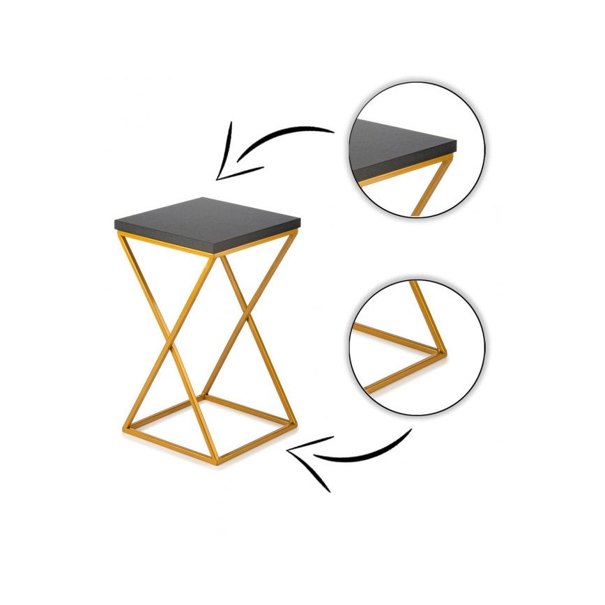 LOFT virágtartó állvány 40x24 cm arany/fekete