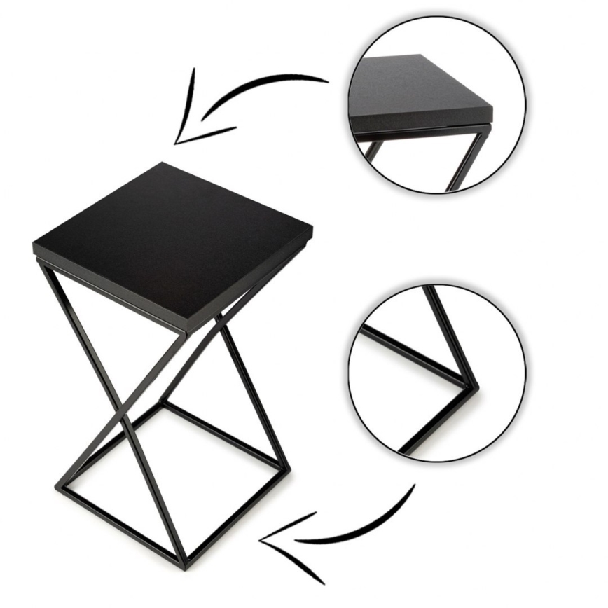 Virágállvány LOFT 40x24 cm fekete