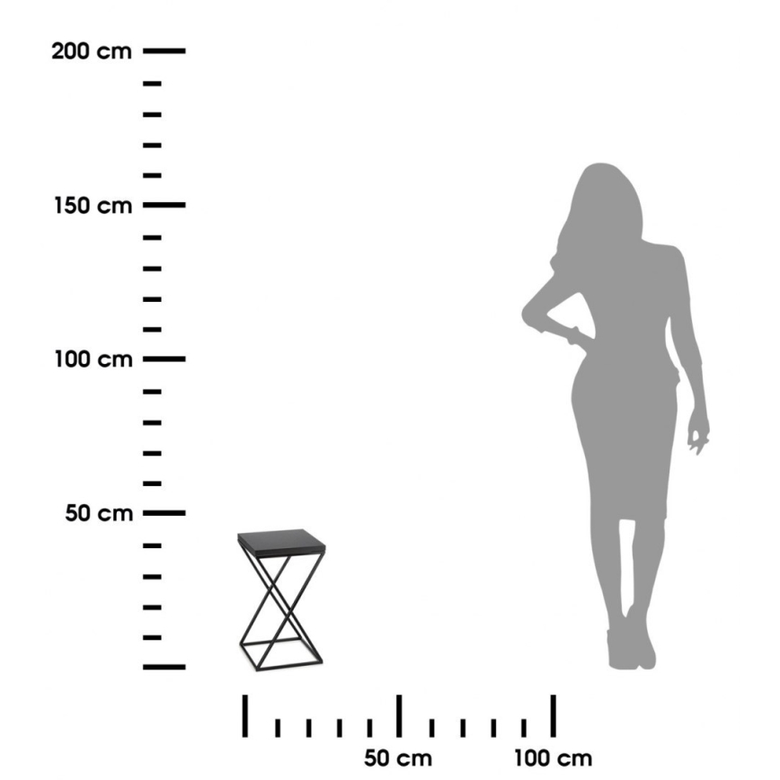 Virágállvány LOFT 40x24 cm fekete