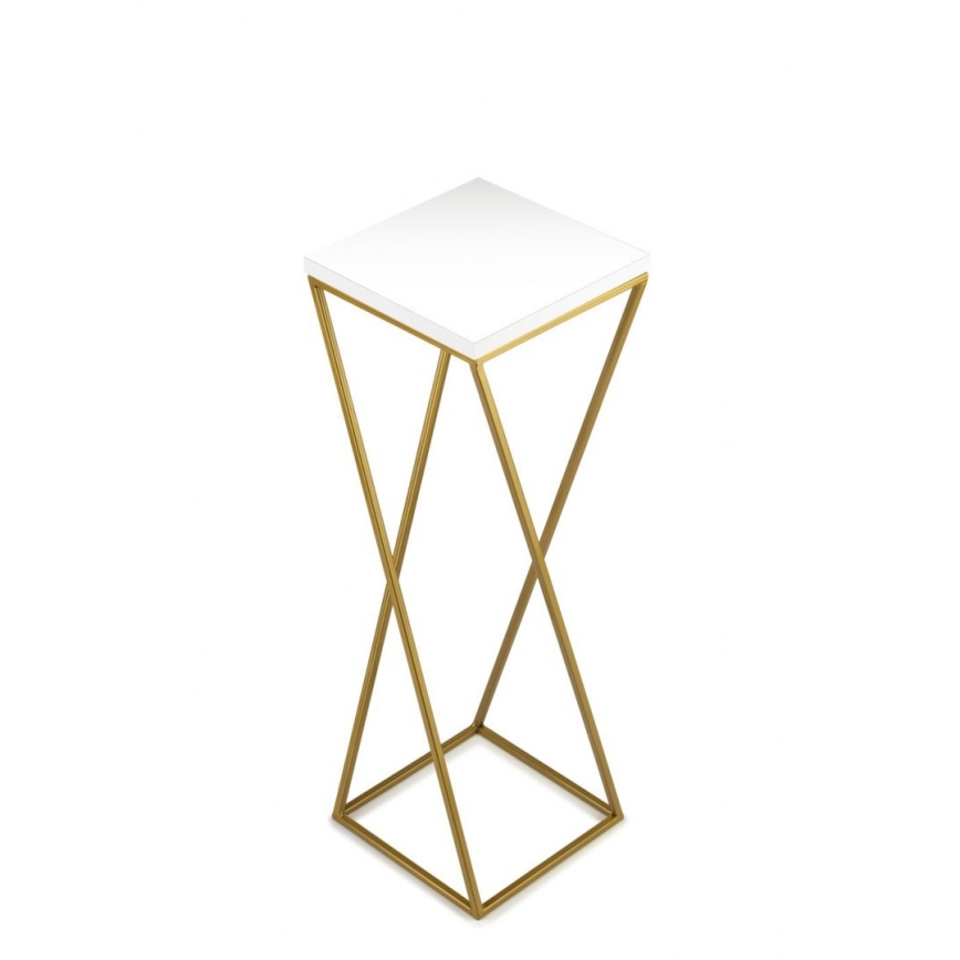 Virágállvány LOFT 70x24 cm arany/fehér