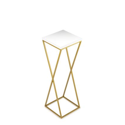 Virágállvány LOFT 70x24 cm arany/fehér