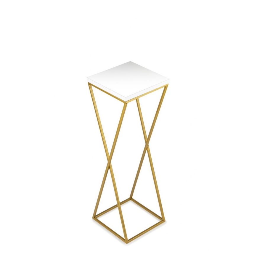 Virágállvány LOFT 70x24 cm arany/fehér