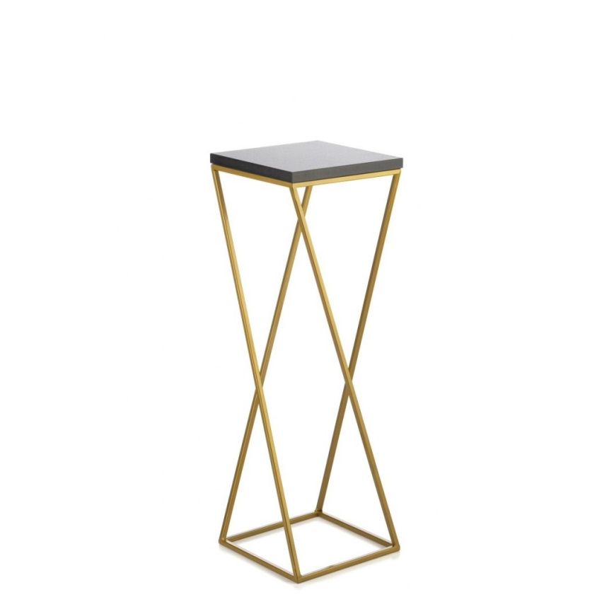 Virágállvány LOFT 70x24 cm arany/fekete
