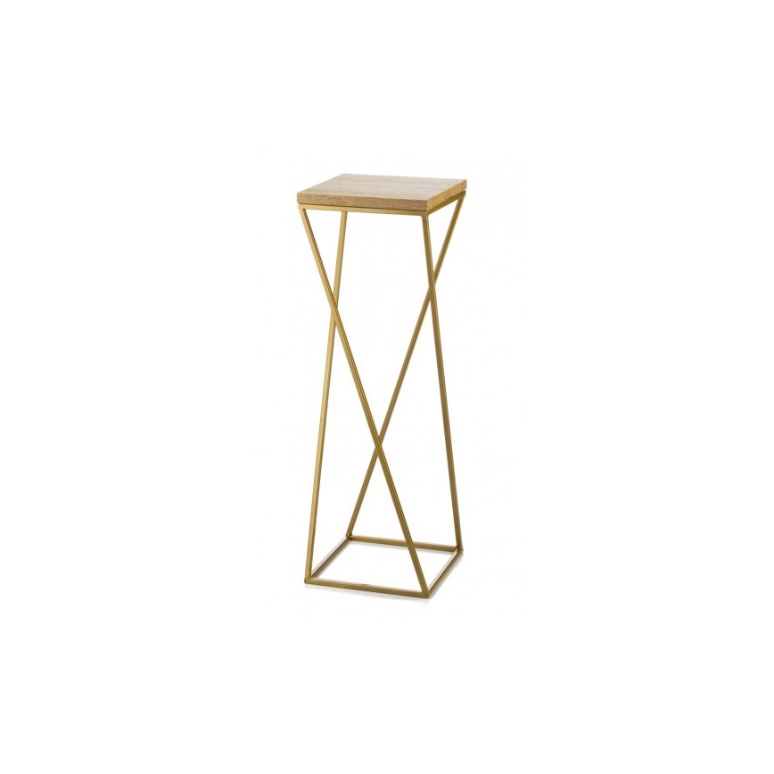 Virágállvány LOFT 70x24 cm arany/barna