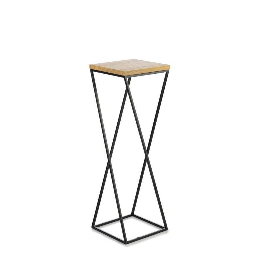 Virágállvány LOFT 70x24 cm fekete/barna