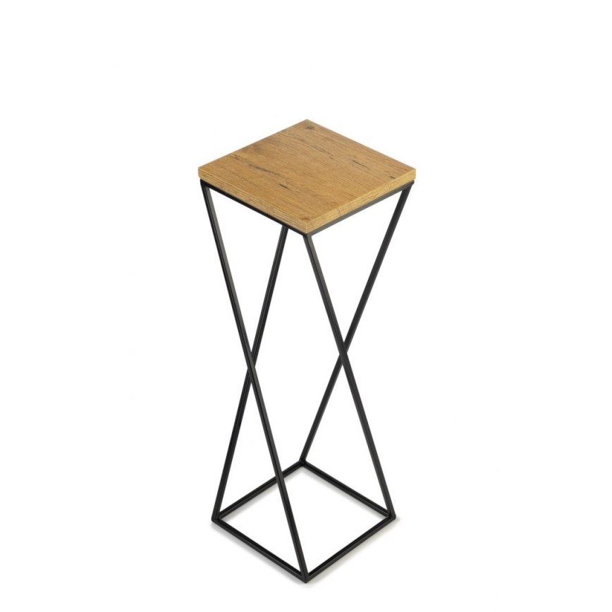 Virágállvány LOFT 70x24 cm fekete/barna
