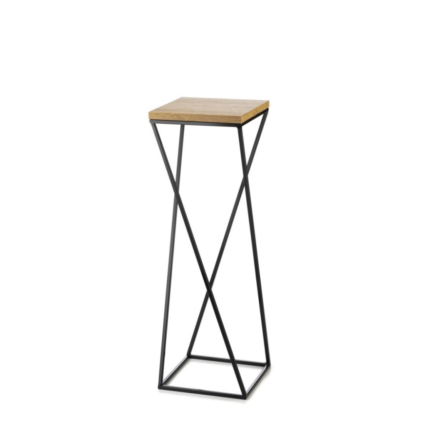 Virágállvány LOFT 70x24 cm fekete/barna