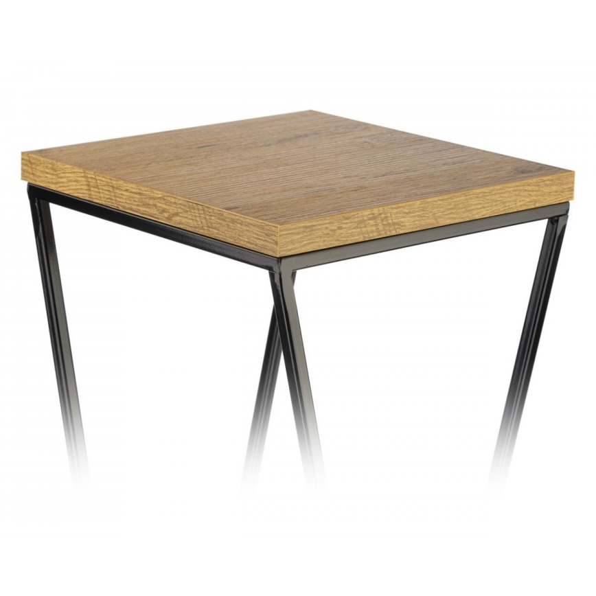 Virágállvány LOFT 70x24 cm fekete/barna