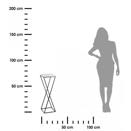 Virágállvány LOFT 70x24 cm fekete/fehér