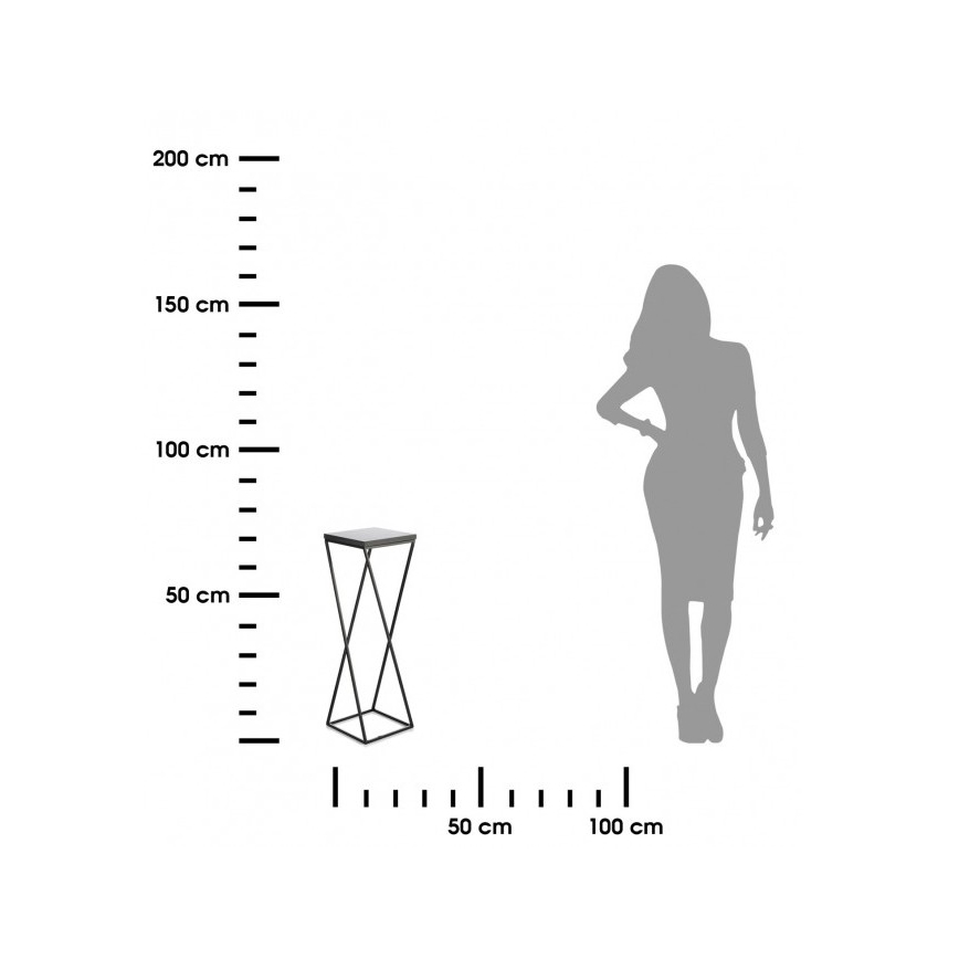 Virágállvány LOFT 70x24 cm fekete