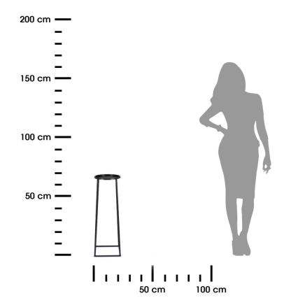 Virágállvány LOFT 70x24 cm fekete