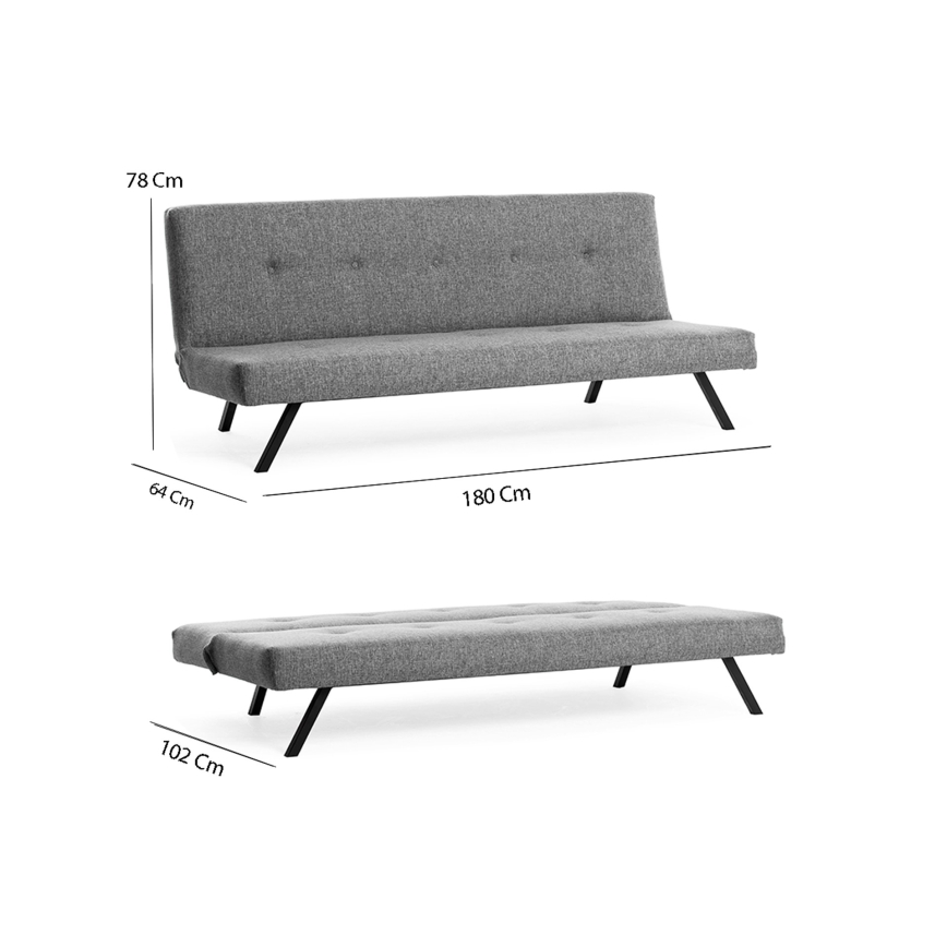 LOKO kétüléses kanapé, világosszürke