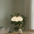 LOOMIS zsinóros csillár 5×E27/15W/230V, 130 cm — bézs/tölgy