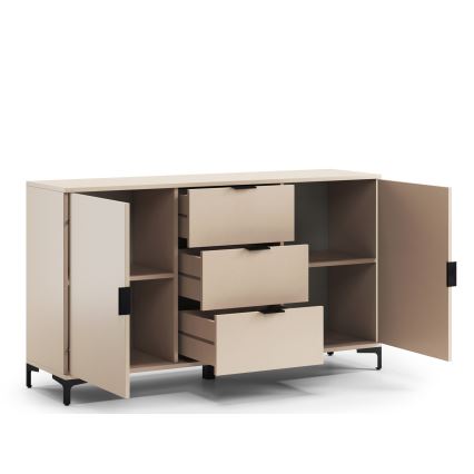 LORA bézs komód fiókokkal és ajtókkal