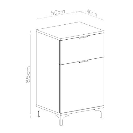 Fiókos szekrény LORA artisan tölgy