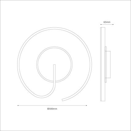 LORENZO LED mennyezeti lámpa LED/22W/230V, átm. 50 cm, arany