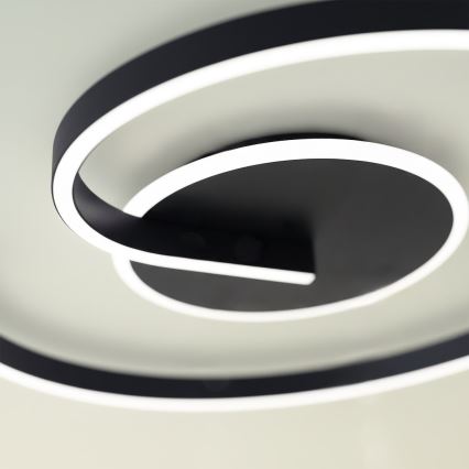 LORENZO LED mennyezeti lámpa LED/22W/230V, átmérő 50 cm, fekete