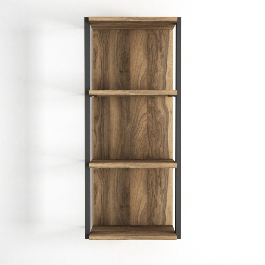 Fali polc LOST 80x34 cm barna/fekete